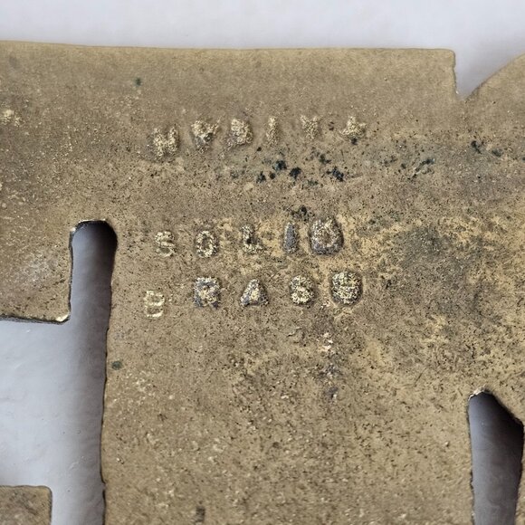 Vintage BRUCE Name Belt Buckle Solid Brass Taiwan Novelty - Picture 3 of 6